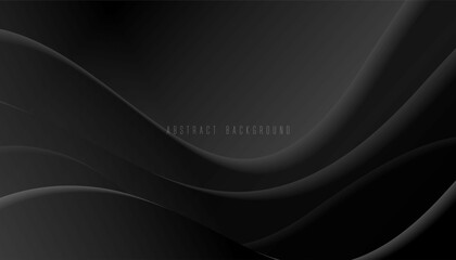 Abstract wavy background with smooth black colour 