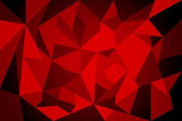 Fototapeta premium Red color 3D shapes illustrated in the background wallpaper.