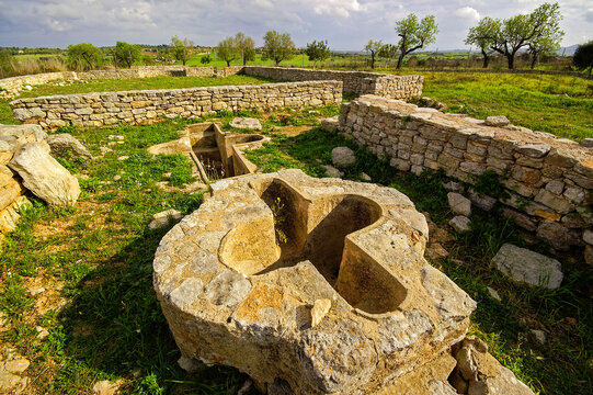 Templo y poblado paleocristiano de Son Peret&oacute; (s.V-VIII). Manacor. Mallorca. Baleares.Espa&ntilde;a.
