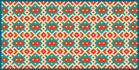 Multicolor truchet tiling connections illustration