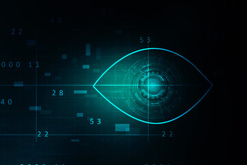 Fototapeta premium 2d illustration abstract digital binary data on computer screen