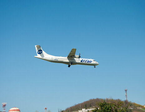 Sochi, Russia - April 22 , 2022: Utair Airlines, ATR 72