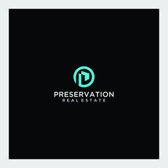 Obraz premium initial logo unique p