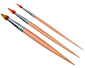 Set of watercolor brushes vector image