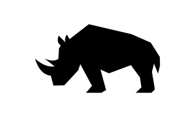 silhouette rhino vector logo