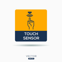 Creative (Touch Sensor) Icon, Vector sign.