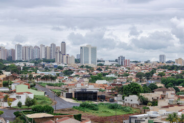 Obraz premium Ribeirao Preto City - Panoramic View at the City Center of Famous Brazilian City