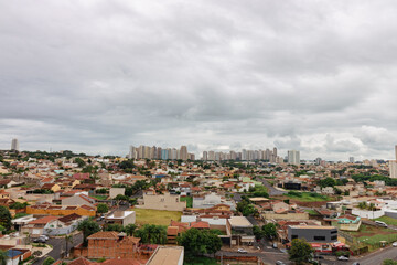 Fototapeta na wymiar Ribeirao Preto City - Panoramic View at the City Center of Famous Brazilian City