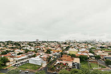 Obraz premium Ribeirao Preto City - Panoramic View at the City Center of Famous Brazilian City