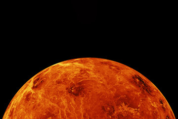 Planet Venus on a dark background. Elements of this image furnished by NASA