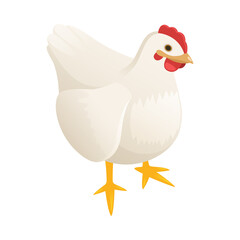 Isometric Farm Hen Composition