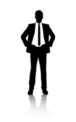 Silhouette of a successful businessman