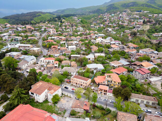 An aerial view of Mtskheta, Georgia