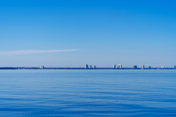 Florida Tampa bay harbor and port landscape	