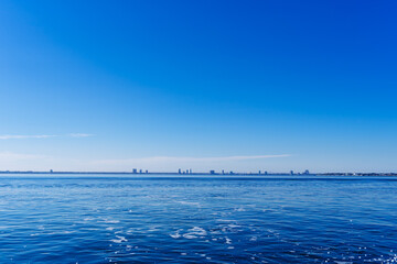 Skyline of city of Tampa and Tampa Bay