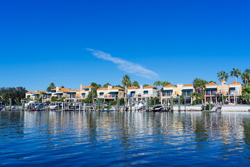 Fototapeta na wymiar Florida Tampa bay harbor and port landscape 