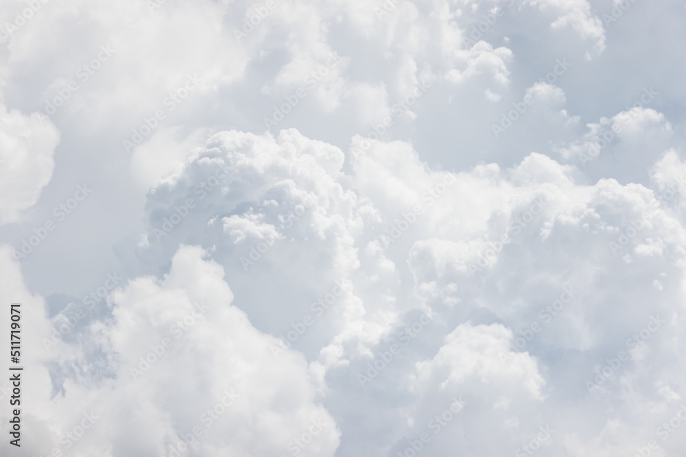 Sticker white cloud multi layer on sky. white cloud texture.