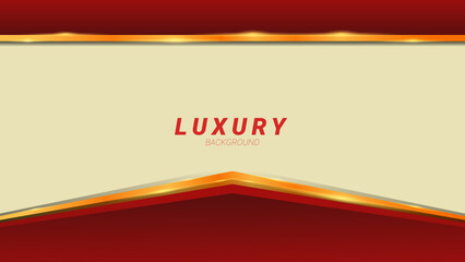 Luxury abstract geometric red gold shiny background