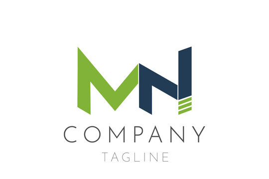 Initial MN NM letter Logo Design vector Template. Abstract Letter MN NM logo Design Vector eps 10. Initial letter mn or nm logo vector design template
