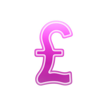 British pound icon isolated in white background. Illustration.