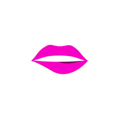 Female lips, vector drawing on a white background.

