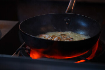pan-fried shells in wine sauce. photo inside.