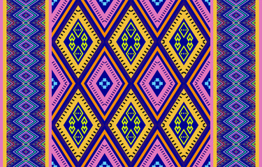Ethnic-style seamless vector pattern. Tribal motif on a geometric background. Printing ornaments for paper, wallpaper, covers, textiles, fabric, apparel, and other materials
