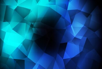 Obraz premium Dark BLUE vector triangle mosaic texture.