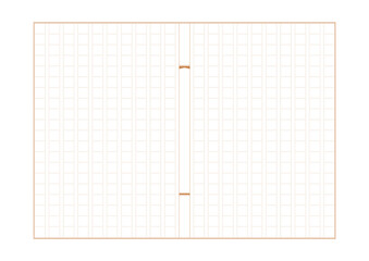 400字詰めの茶色い縦書きの原稿用紙･便せんのテンプレート - 20字&times;20段 - A4比率
