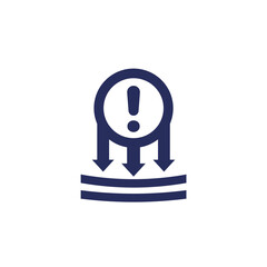 high pressure warning icon, vector