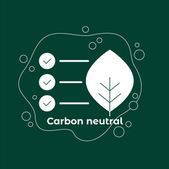 Fototapeta premium carbon neutral icon, vector art