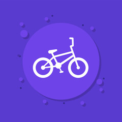 Fototapeta na wymiar bmx bike icon, bicycle for racing and stunt riding