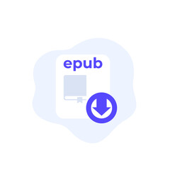 epub file download icon, e-book format