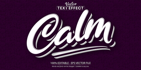 Calm text, minimalistic style editable text effect