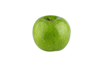 Fresh green apple isolated on white background.