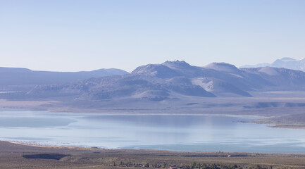 Aerial View of Mono Lake near Lee Vining, California, United States of America. Nature Background