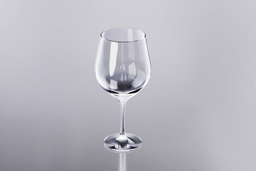 empty wine glass , 3D illustration