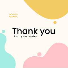 Editable modern social media tmplate. Milk blue, pink and yellow colors with abstract theme.