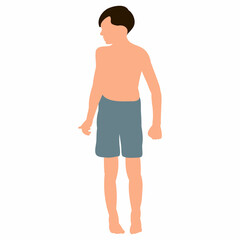 Fototapeta premium child, boy in flat design, isolated