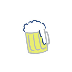 とりあえずビール　美味しいビールのベクターイラスト素材