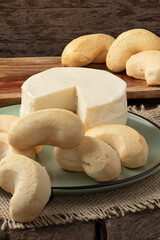 Typical Brazilian snack cheese biscuit .