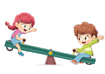 Children playing on the playground - 511729282