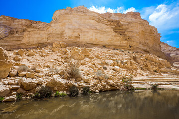 The Ein Avdat is formed by the river