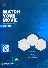 Movie promotion sale poster A4 or flyer A5 template