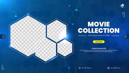 Movie collection banner template design