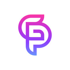 Letter GP PG creative monogram logo