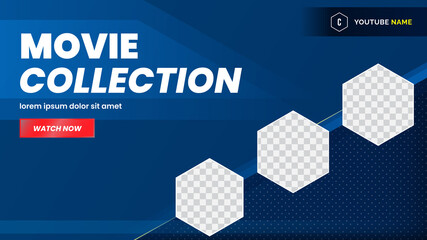 Video thumbnail template of movie collection