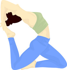 the girl is engaged in yoga; sports girl