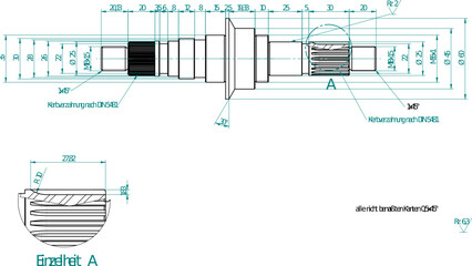 spindle on drawing (2D)