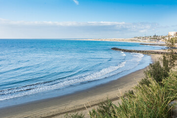 Gran Canaria beach with clear blue sky, Canary Islands
